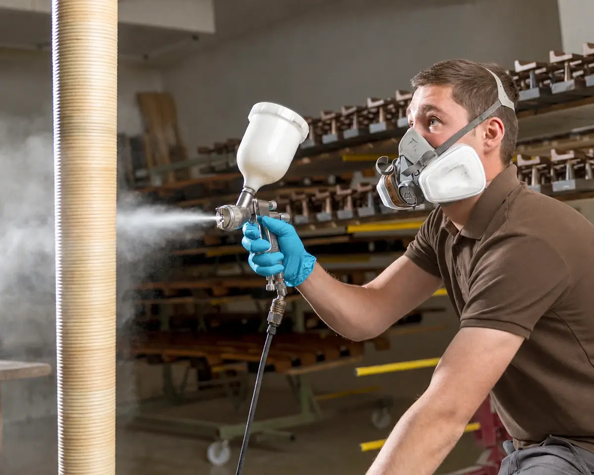 Oberflächenveredelung · geöltes Holz mit Lichtreflex